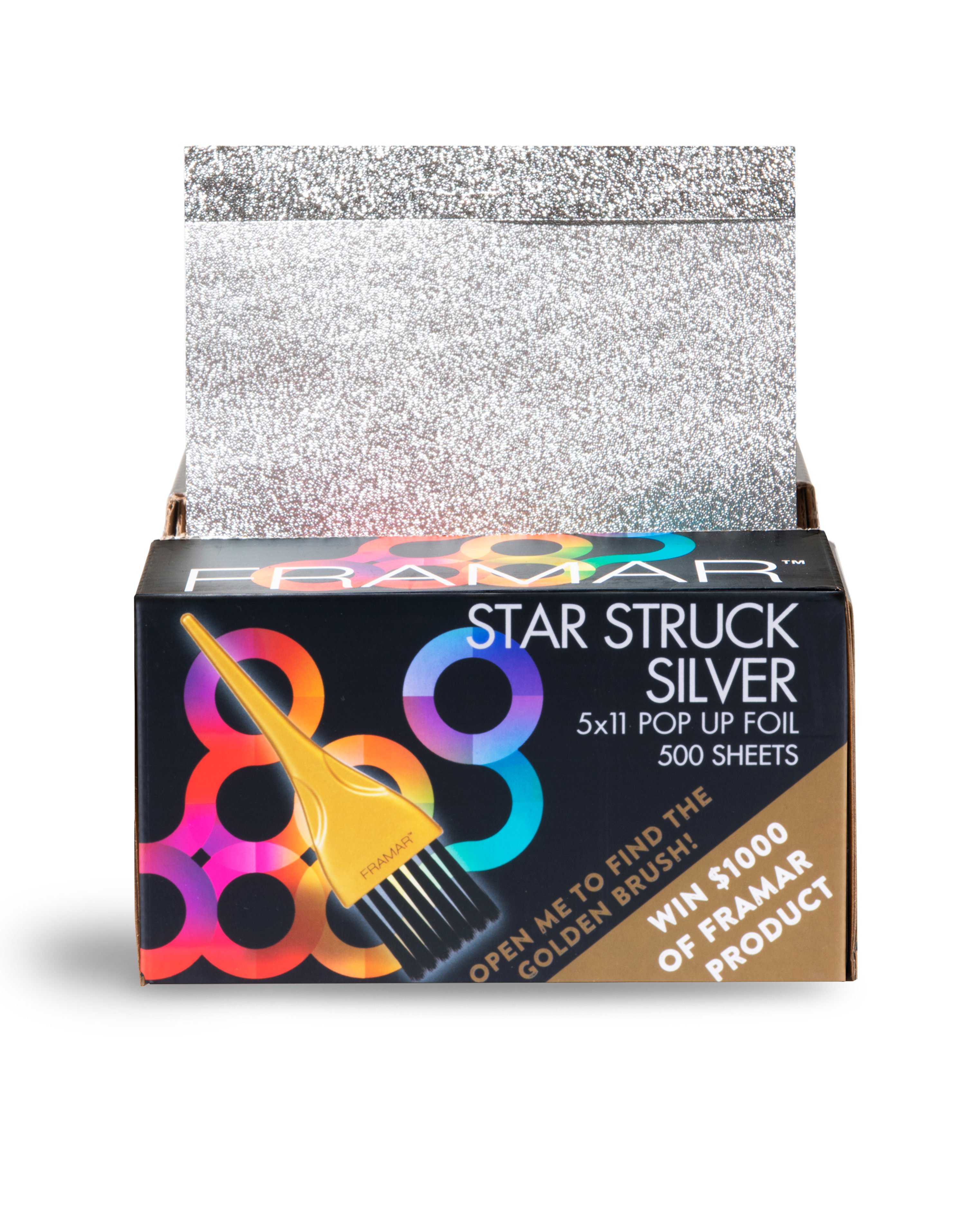 FRAMAR Star Struck Silver - Pop Up 500 sheets - 5x11 - pre-cut -  pre-folded foil