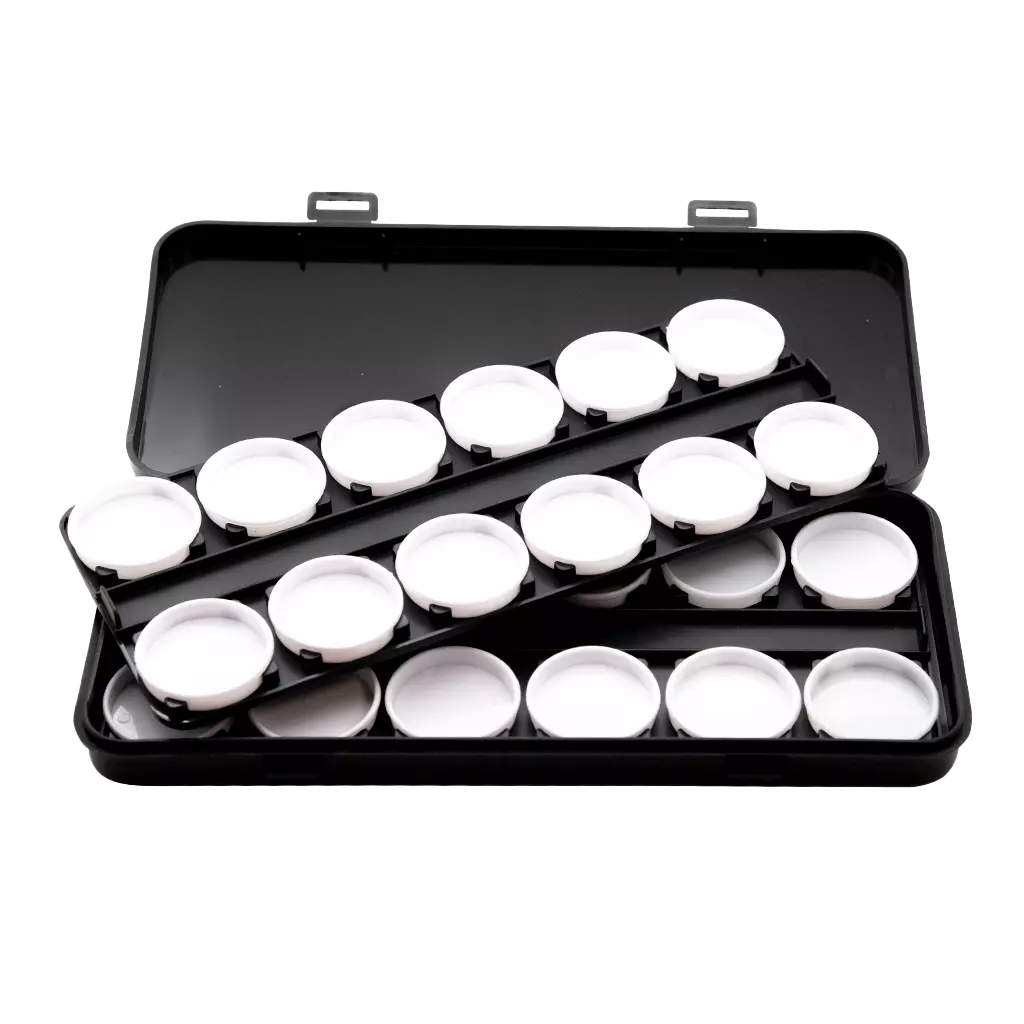 Magnetic PAINT PALLET BOX WITH WHITE JARS - Creata Beauty - Professional Beauty Products