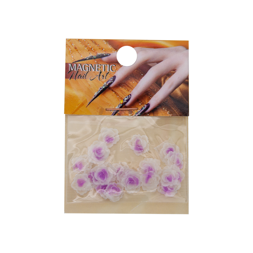 Magnetic Fimo Flower 3 Light Purple  25 pcs - Creata Beauty - Professional Beauty Products