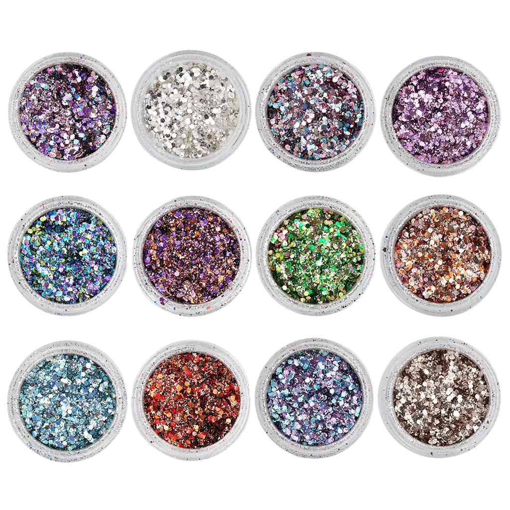 Magnetic MIXED METAL FLAKES 12 COLORS - Creata Beauty - Professional Beauty Products