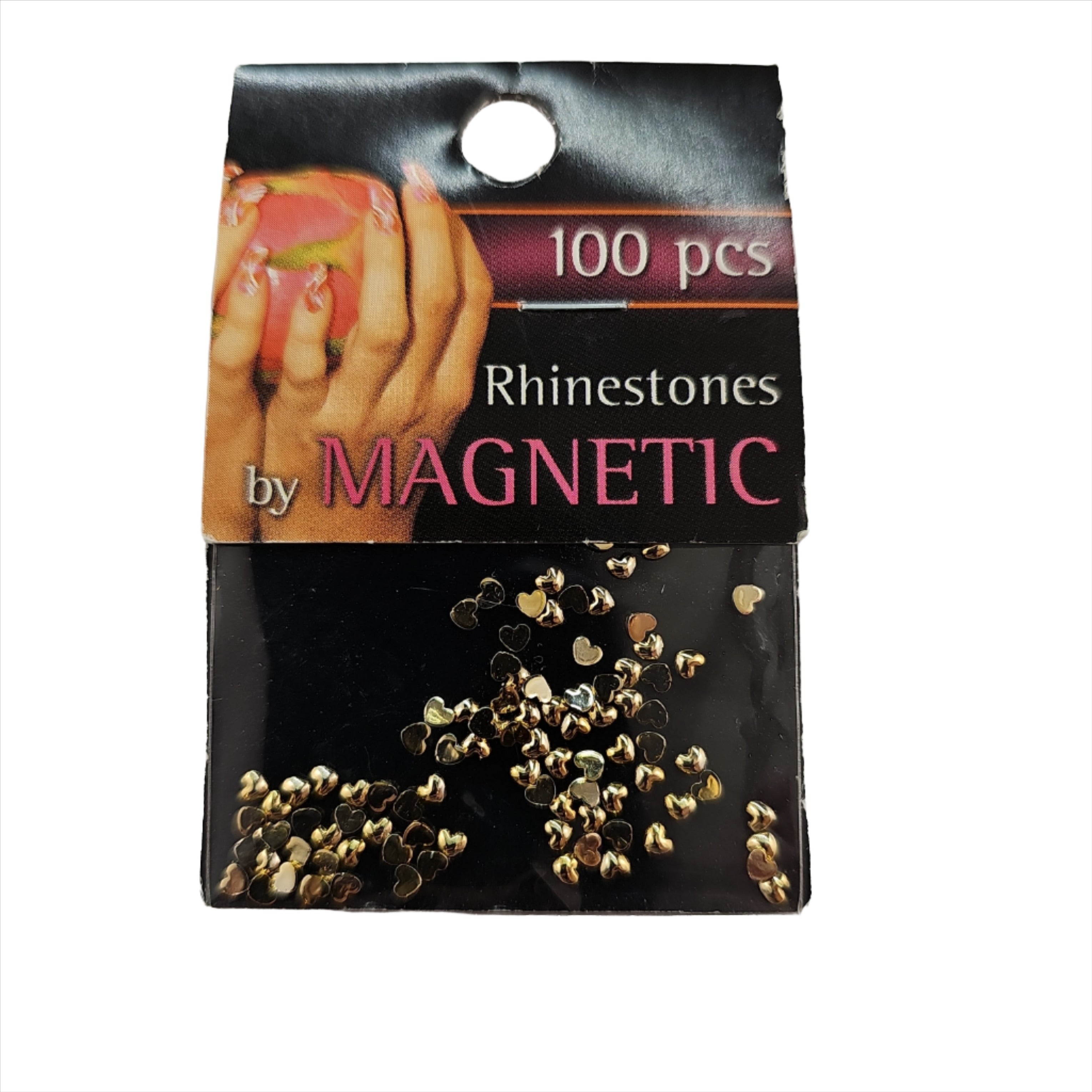 Magnetic Heart Round Gold 100 pcs - Creata Beauty - Professional Beauty Products