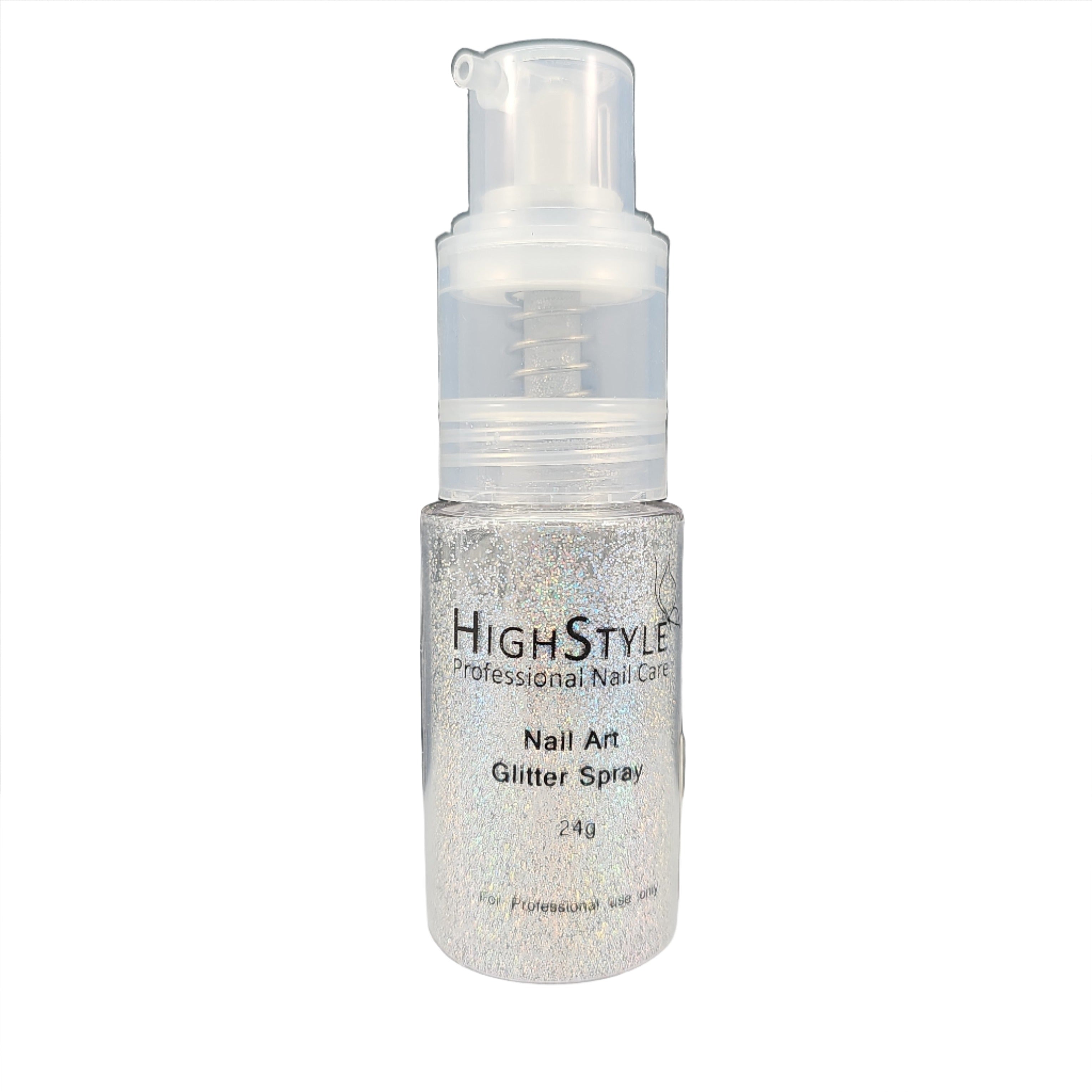 High Style Nail Art Glitter Spray Hologram Silver coarse 24g - Creata Beauty - Professional Beauty Products