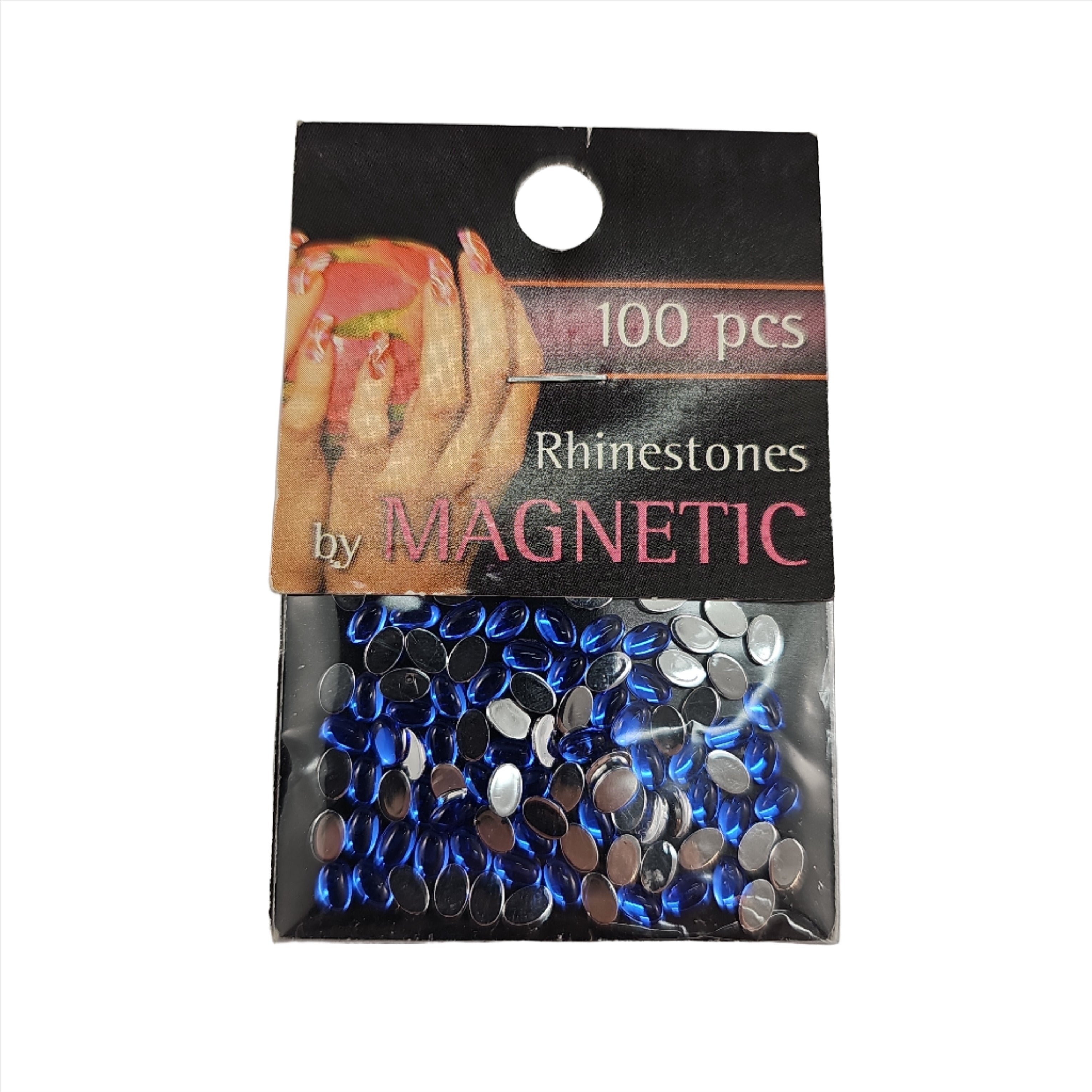 Magnetic Oval Rhinestones Large D.Blue - Creata Beauty - Professional Beauty Products