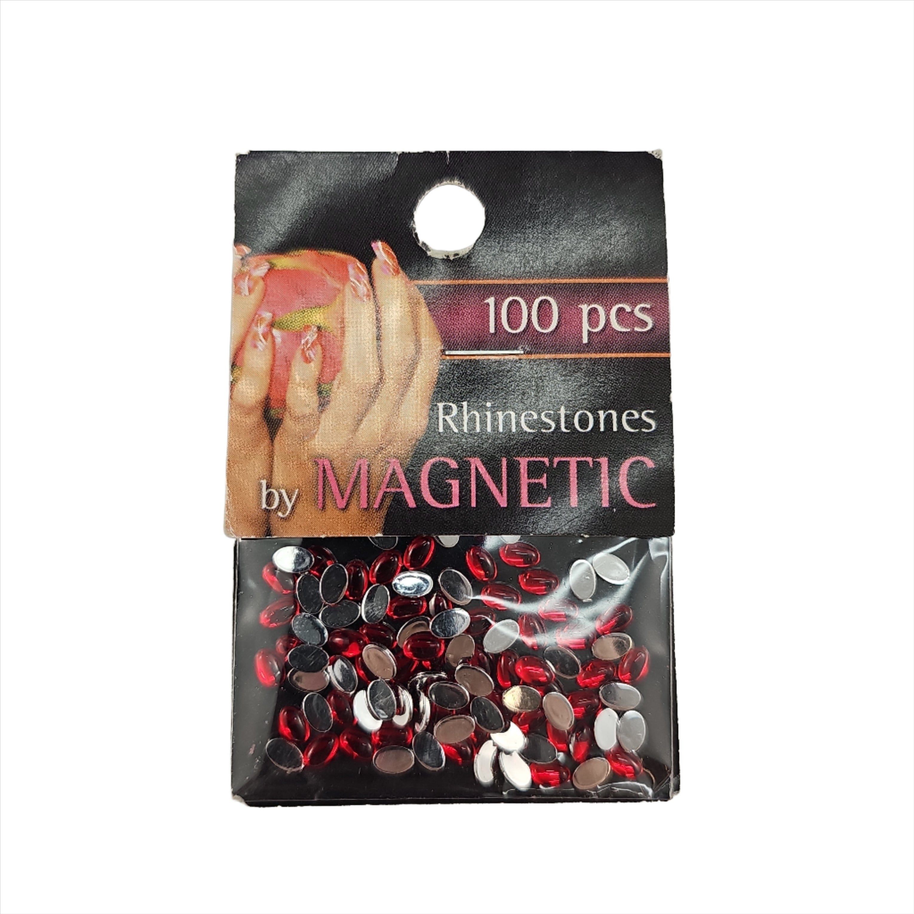 Magnetic Oval Rhinestones Large Red - Creata Beauty - Professional Beauty Products