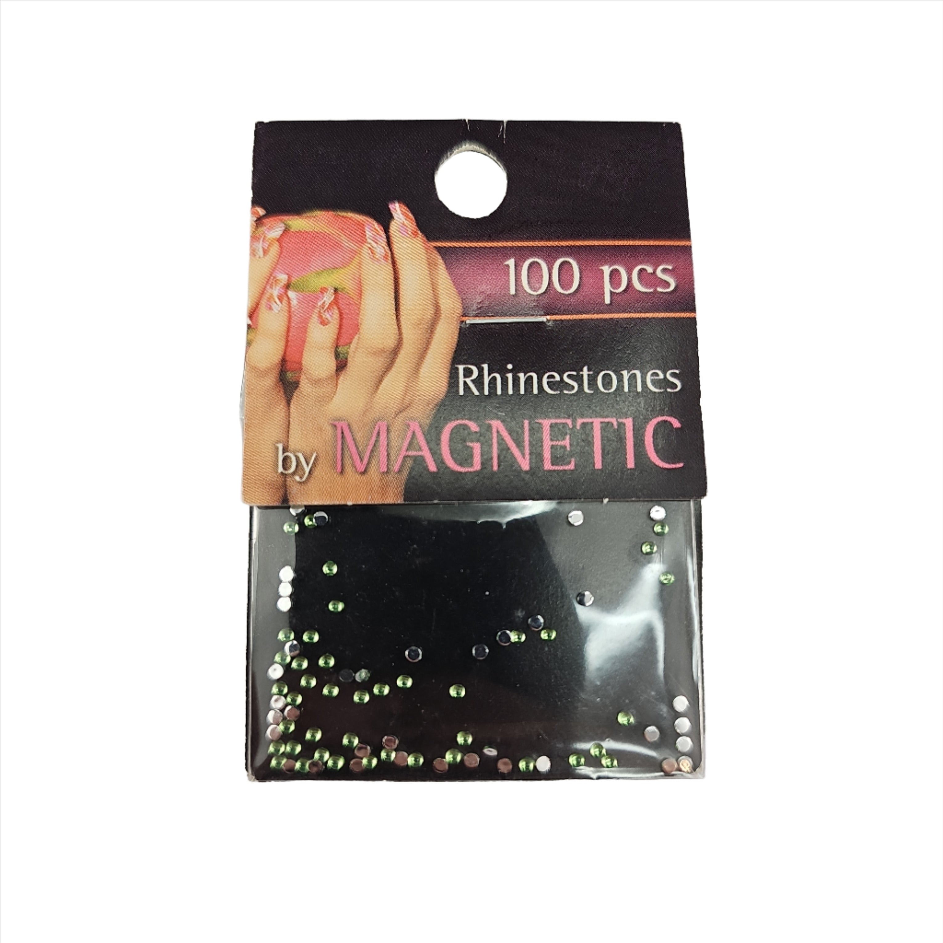 Magnetic Rhinestone Round L/Green Small 100 pcs (117508) - Creata Beauty - Professional Beauty Products