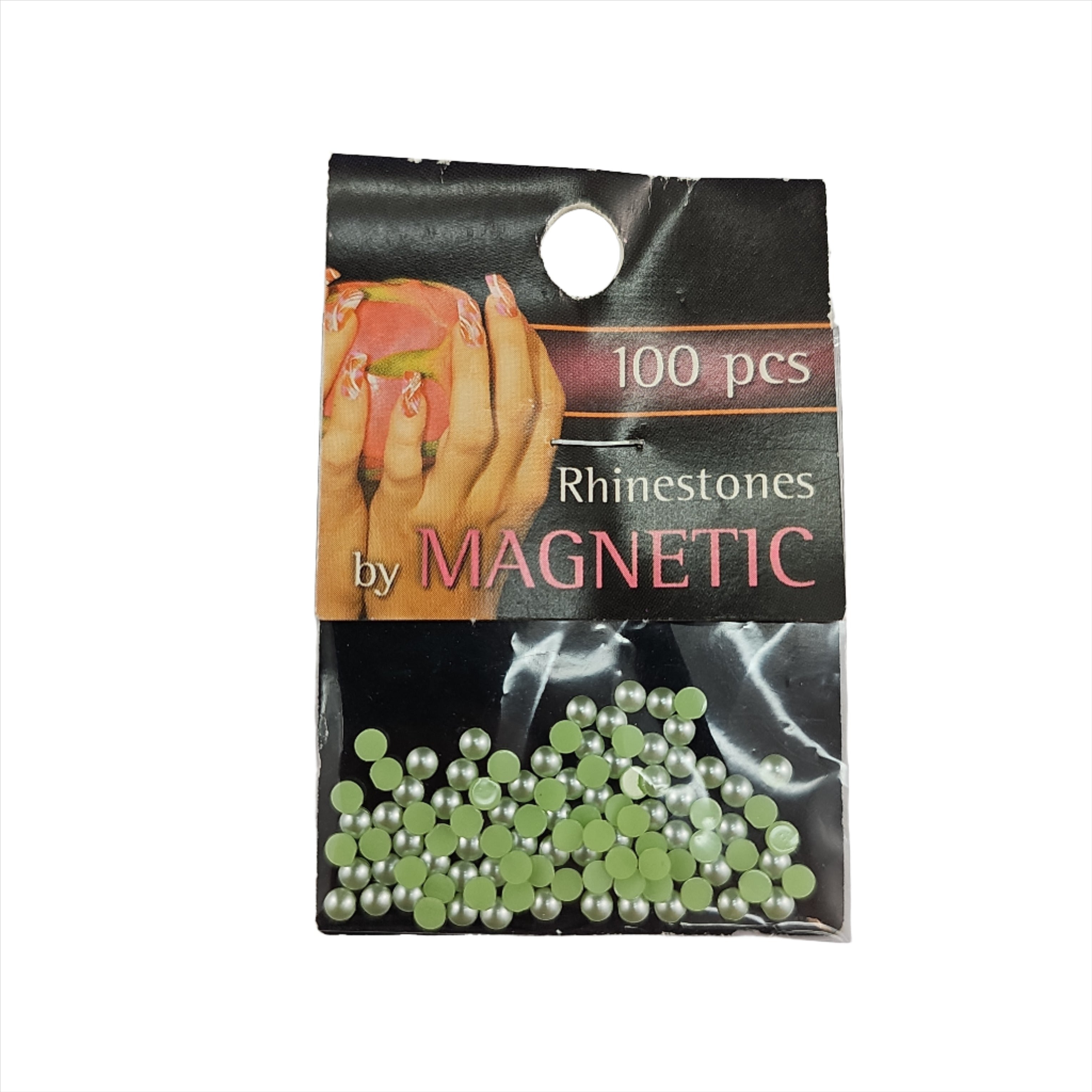 Magnetic Pearl Round L/Green Large 100 pcs - Creata Beauty - Professional Beauty Products