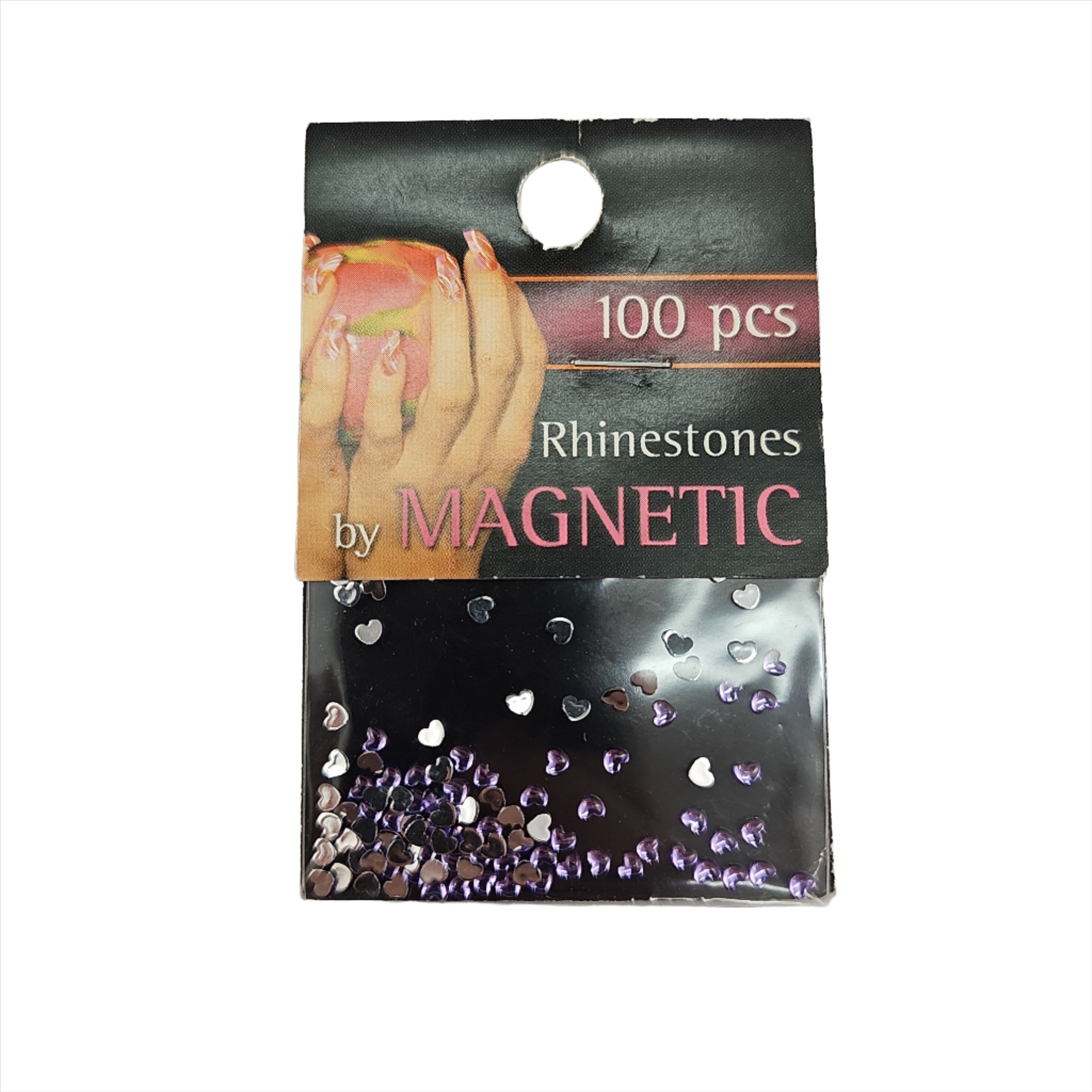 Magnetic Heart Round Lilac 100 pcs - Creata Beauty - Professional Beauty Products