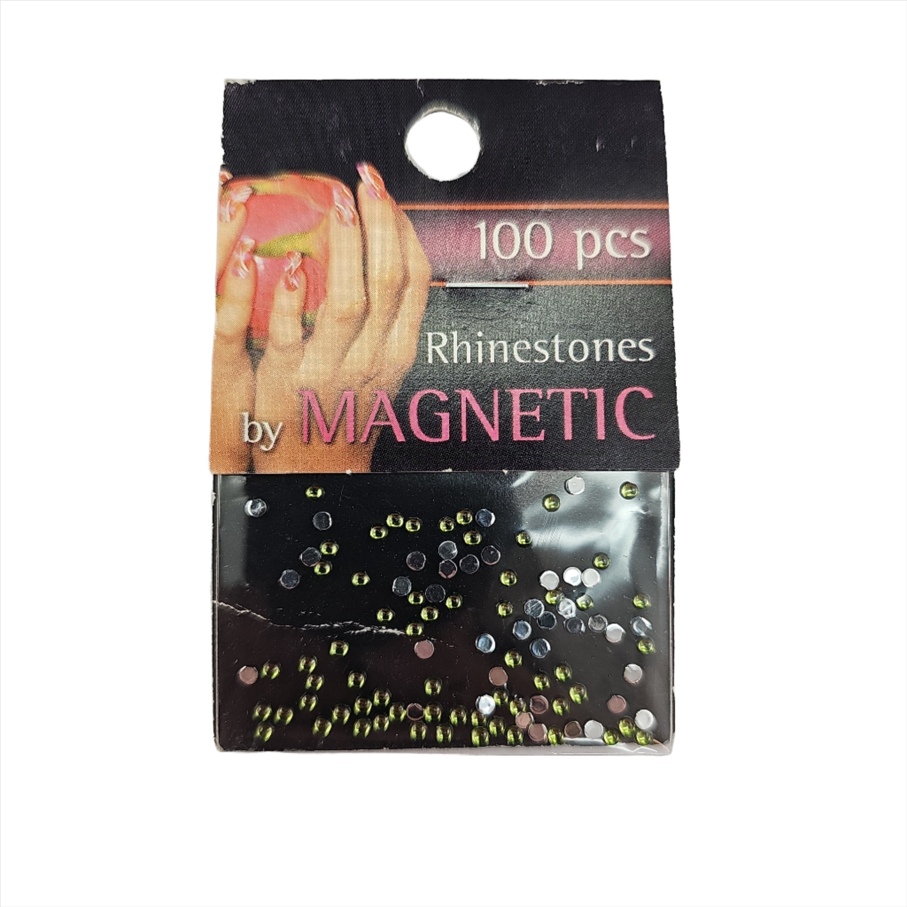 Magnetic Rhinestone Round Olive Medium 100 pcs - Creata Beauty - Professional Beauty Products