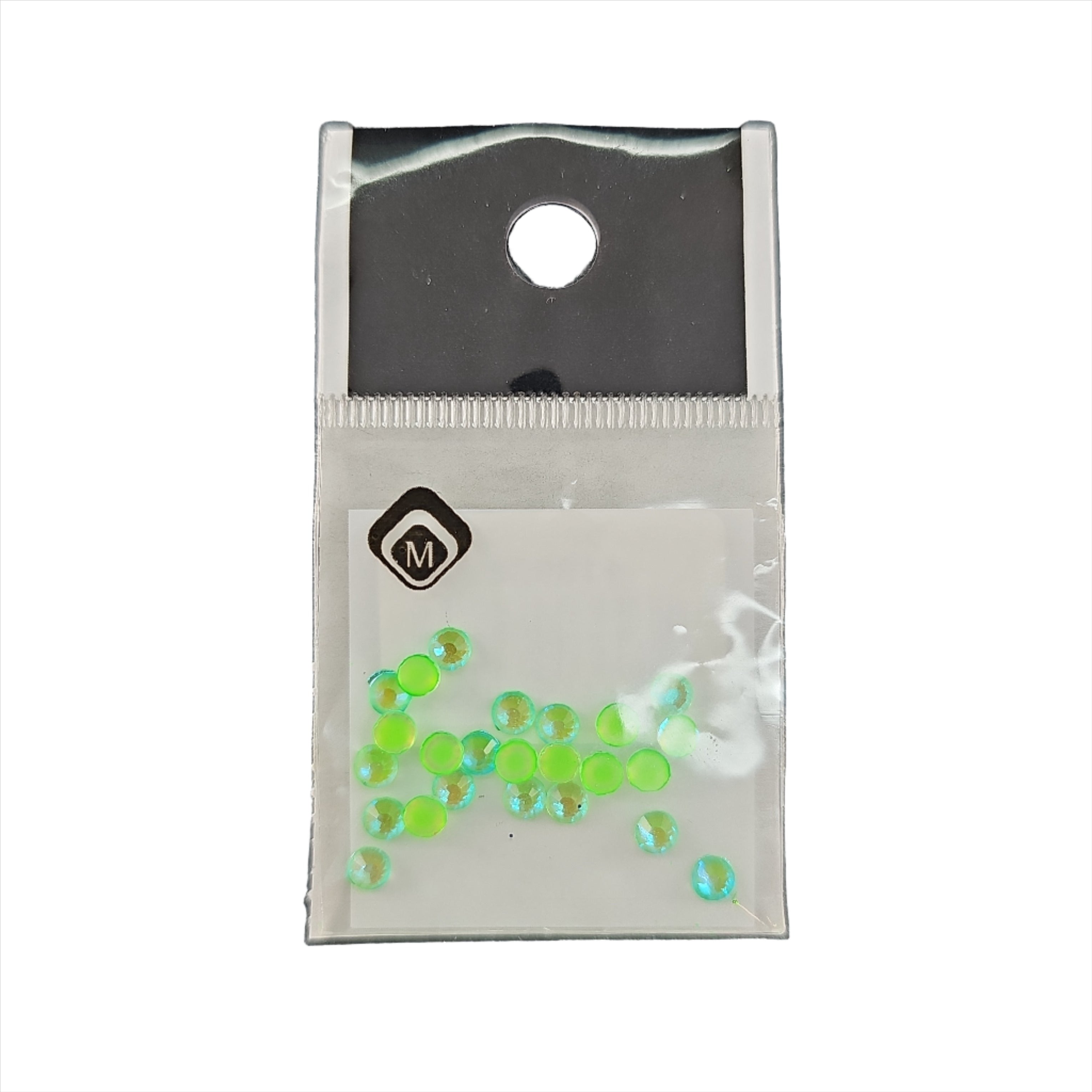 Magnetic Rhinestones Neon Green 24 pcs M - Creata Beauty - Professional Beauty Products