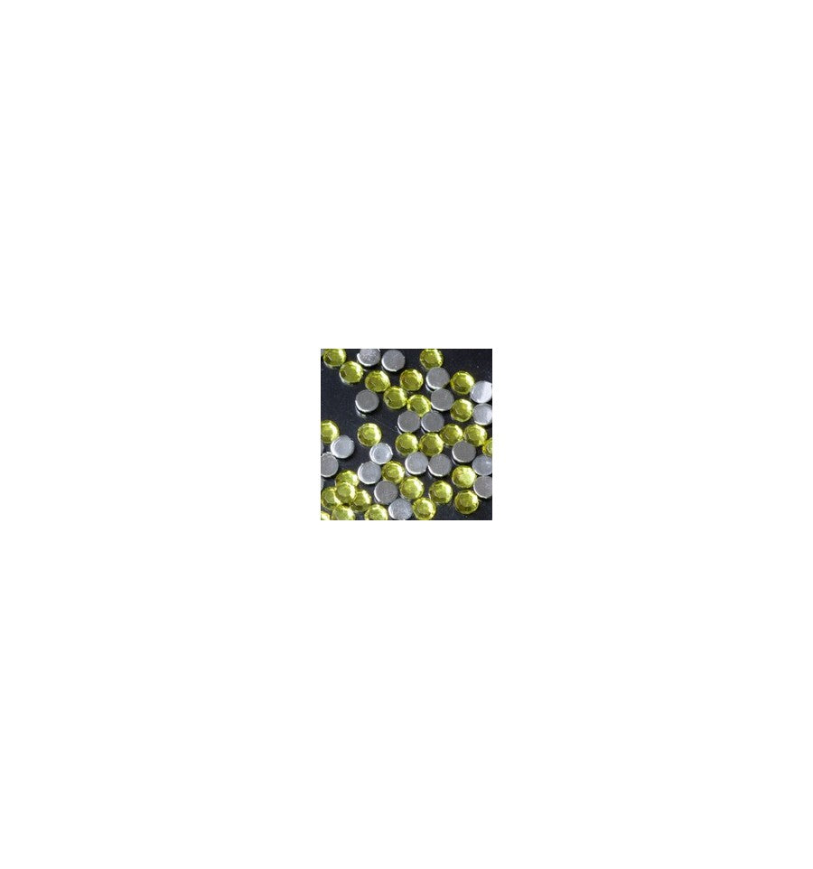 Magnetic Rhinestone Round Yellow Large 100 pcs - Creata Beauty - Professional Beauty Products