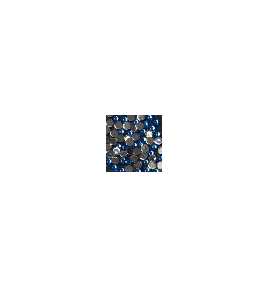 Magnetic Rhinestone Round D.Blue Medium 100 pcs - Creata Beauty - Professional Beauty Products