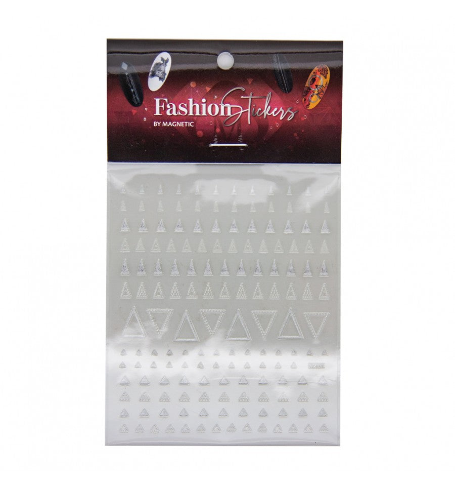 Magnetic Fashion Sticker Triangle Silver - Creata Beauty - Professional Beauty Products