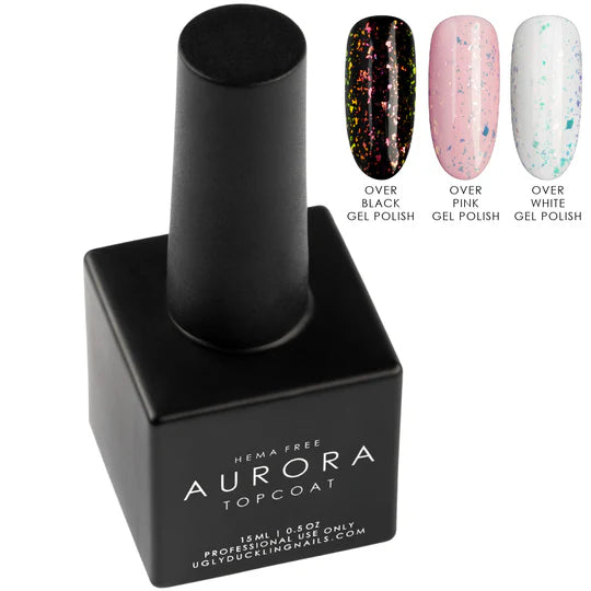 Ugly Duckling Gel Polish - Hema Free No Wipe Topcoat - Aurora