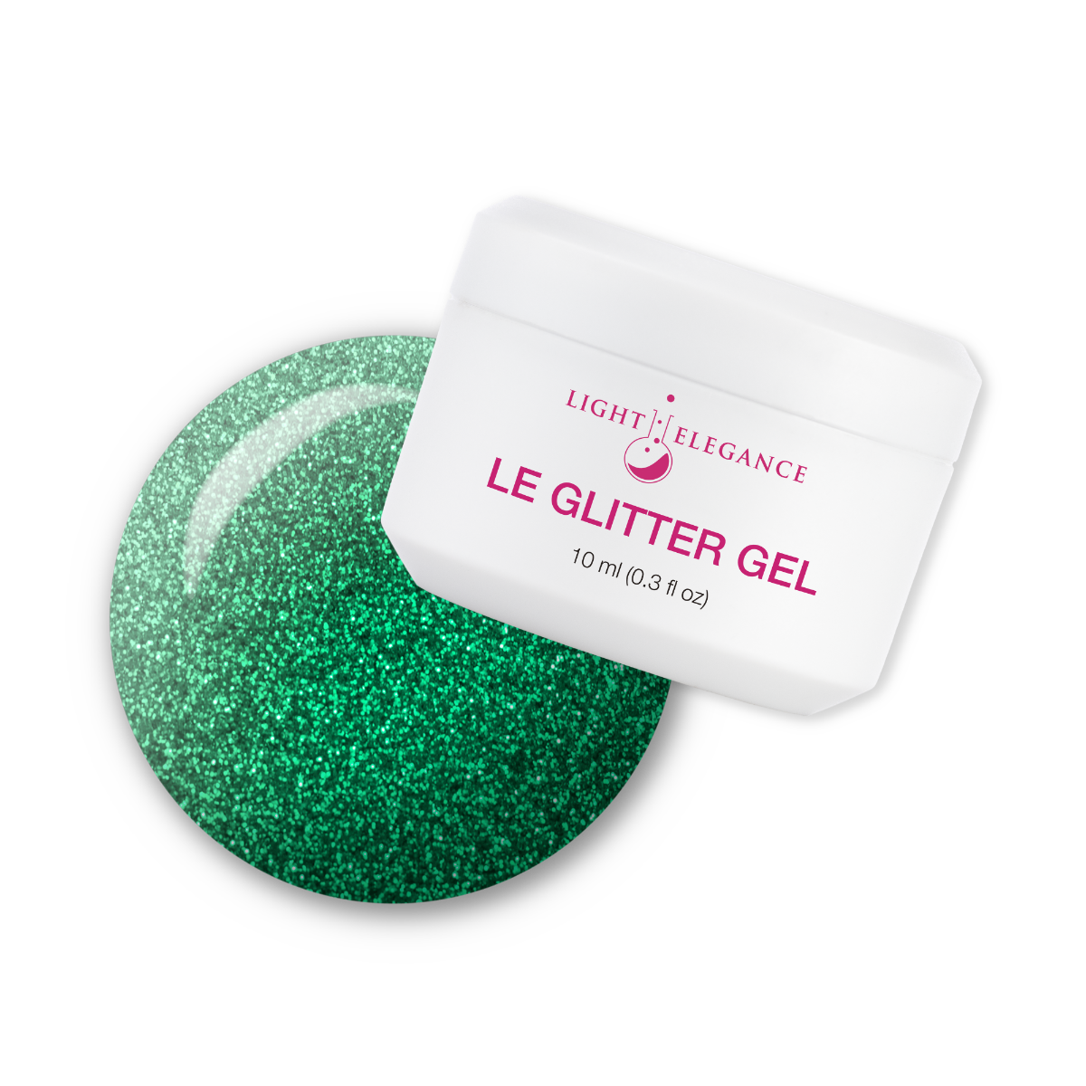 Light Elegance Glitter Gel - Emerald Green :: New Packaging