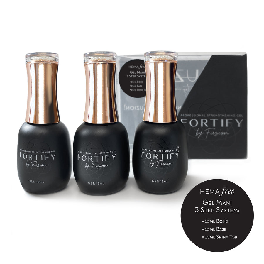 Fuzion Fortify Starter Kit: Hema Free Gel Mani, 3 Step System