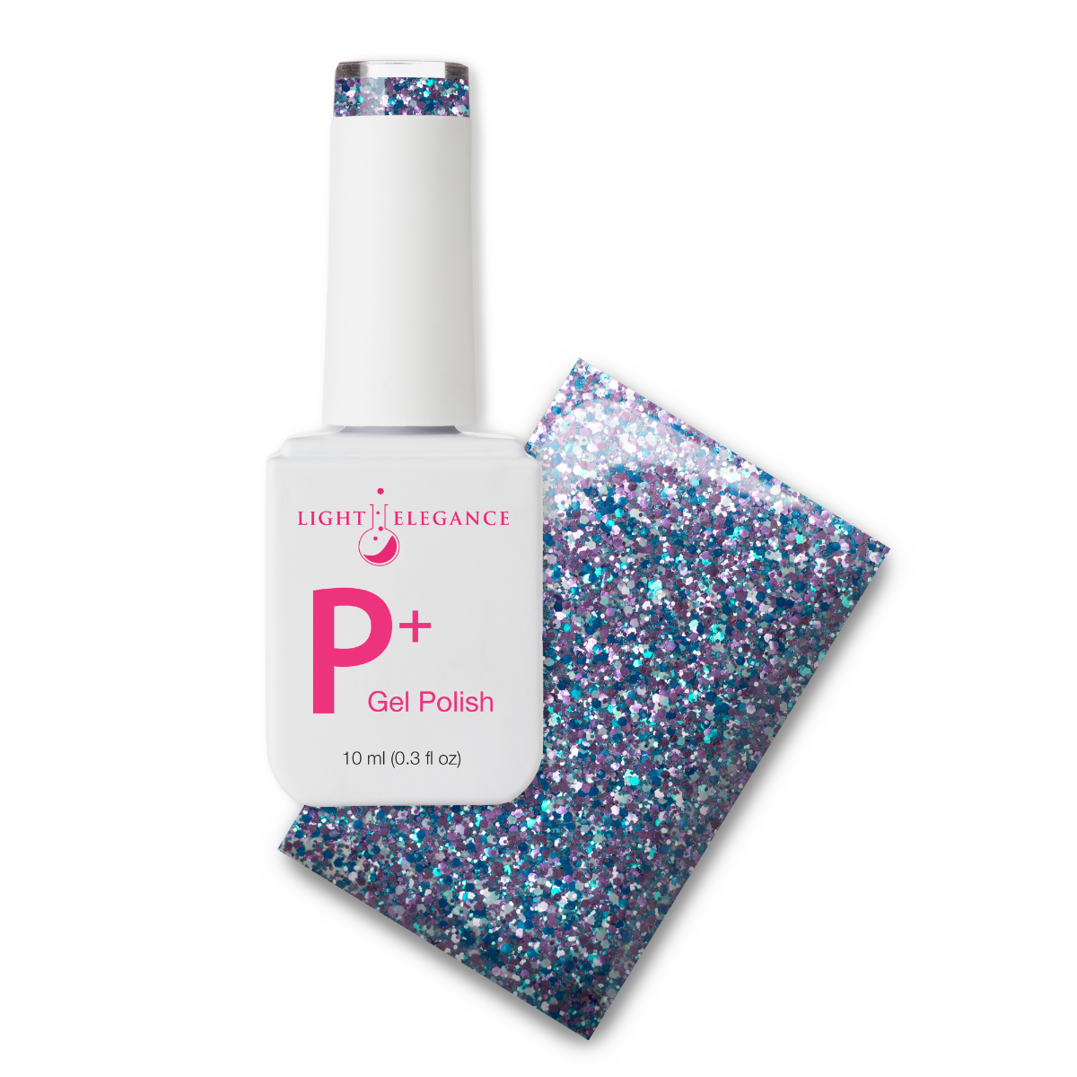 Light Elegance P+ Soak Off Glitter Gel - Bratty Blue :: New Packaging