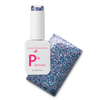 Light Elegance P+ Soak Off Glitter Gel - Bratty Blue :: New Packaging