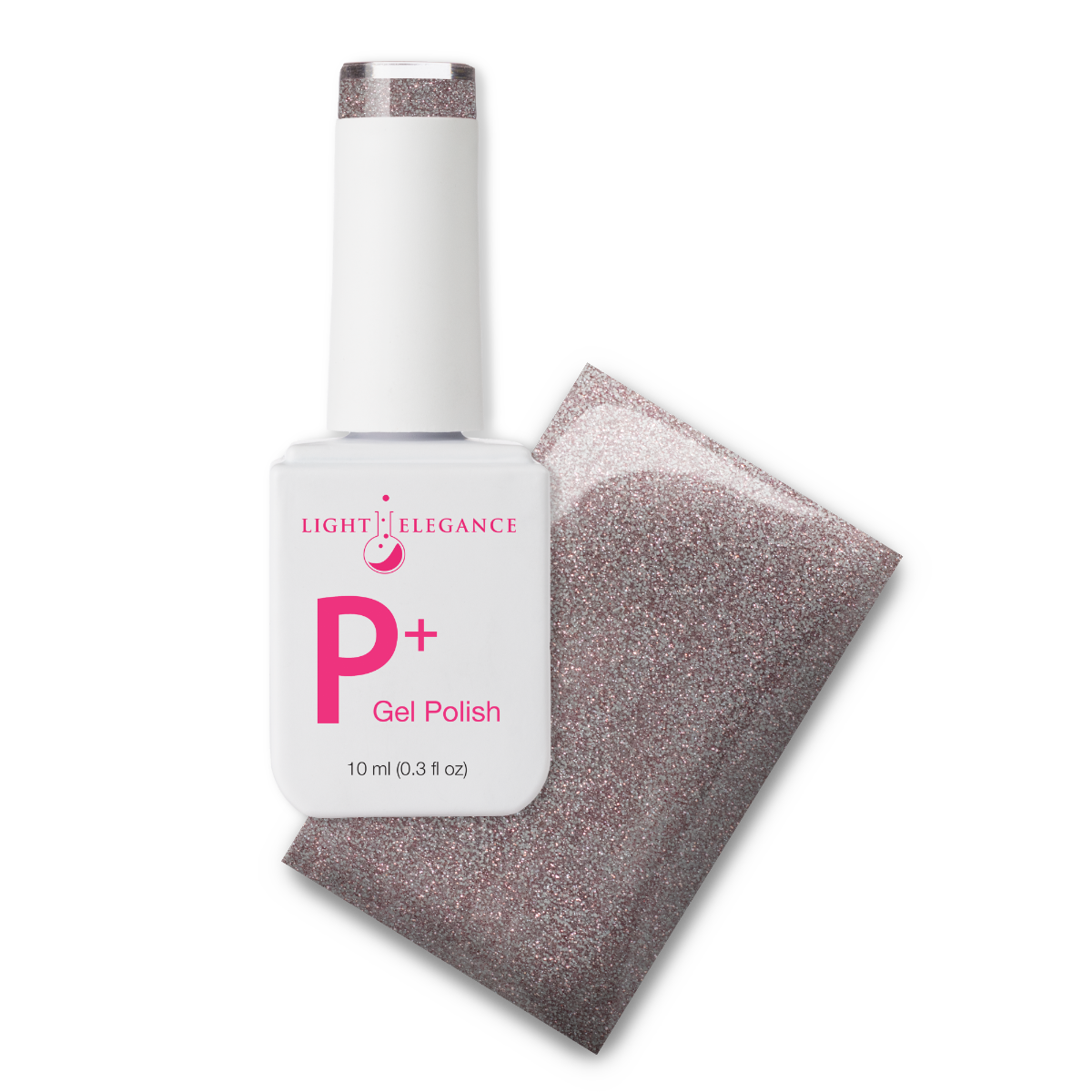 Light Elegance P+ Soak Off Glitter Gel - Smokin’ Gun :: New Packaging