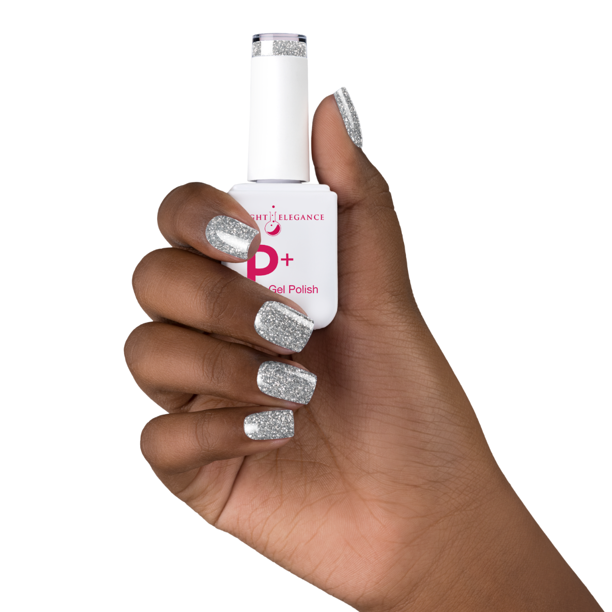 Light Elegance P+ Soak Off Glitter Gel - Sterling :: New Packaging - Creata Beauty - Professional Beauty Products