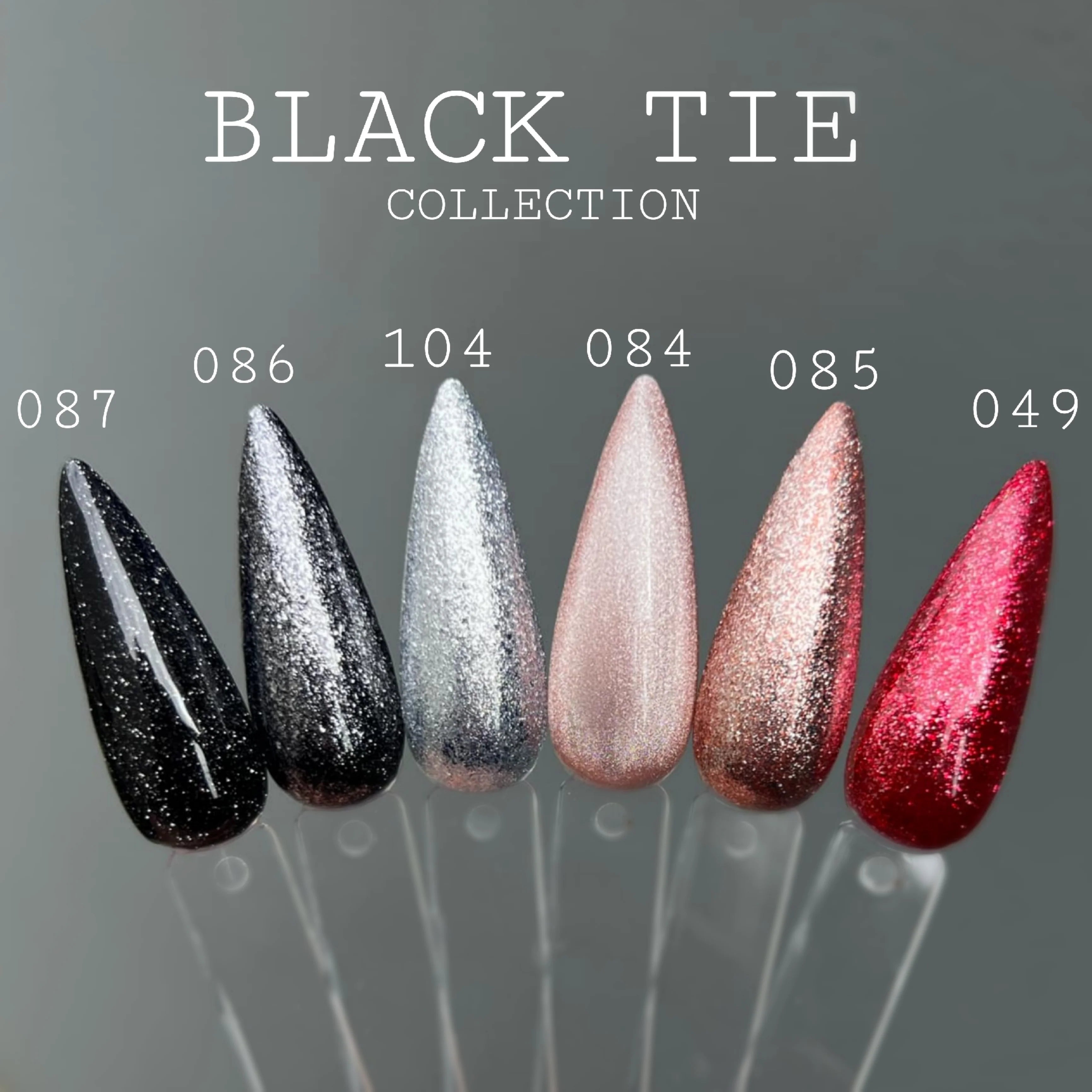 Ugly Duckling Gel Polish Kit - #049,084-087,104 - Black Tie