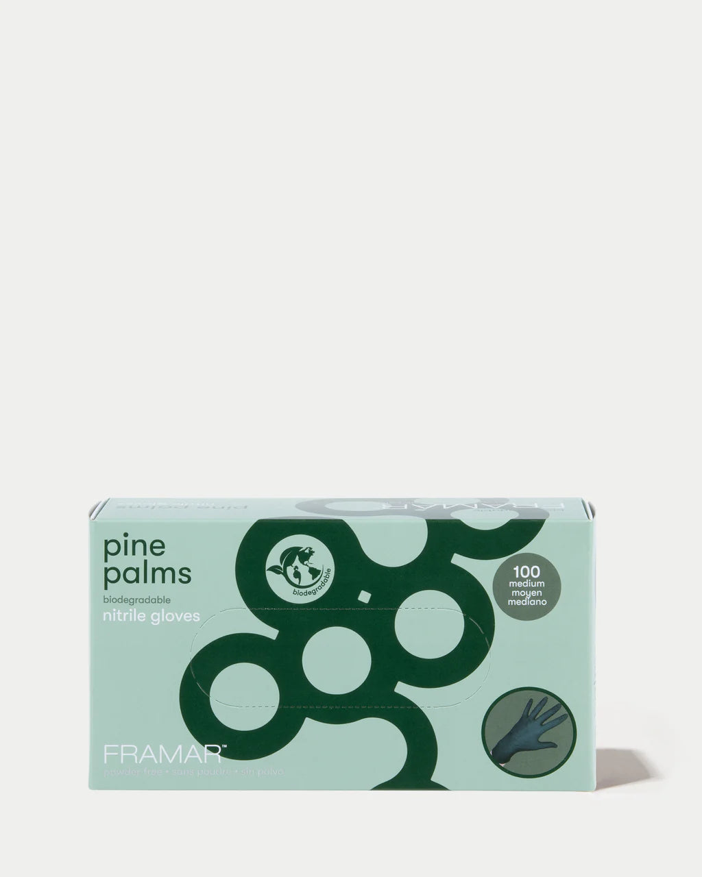 Framar Gloves - Pine Palms Biodegradable Nitrile Gloves - 100 Count