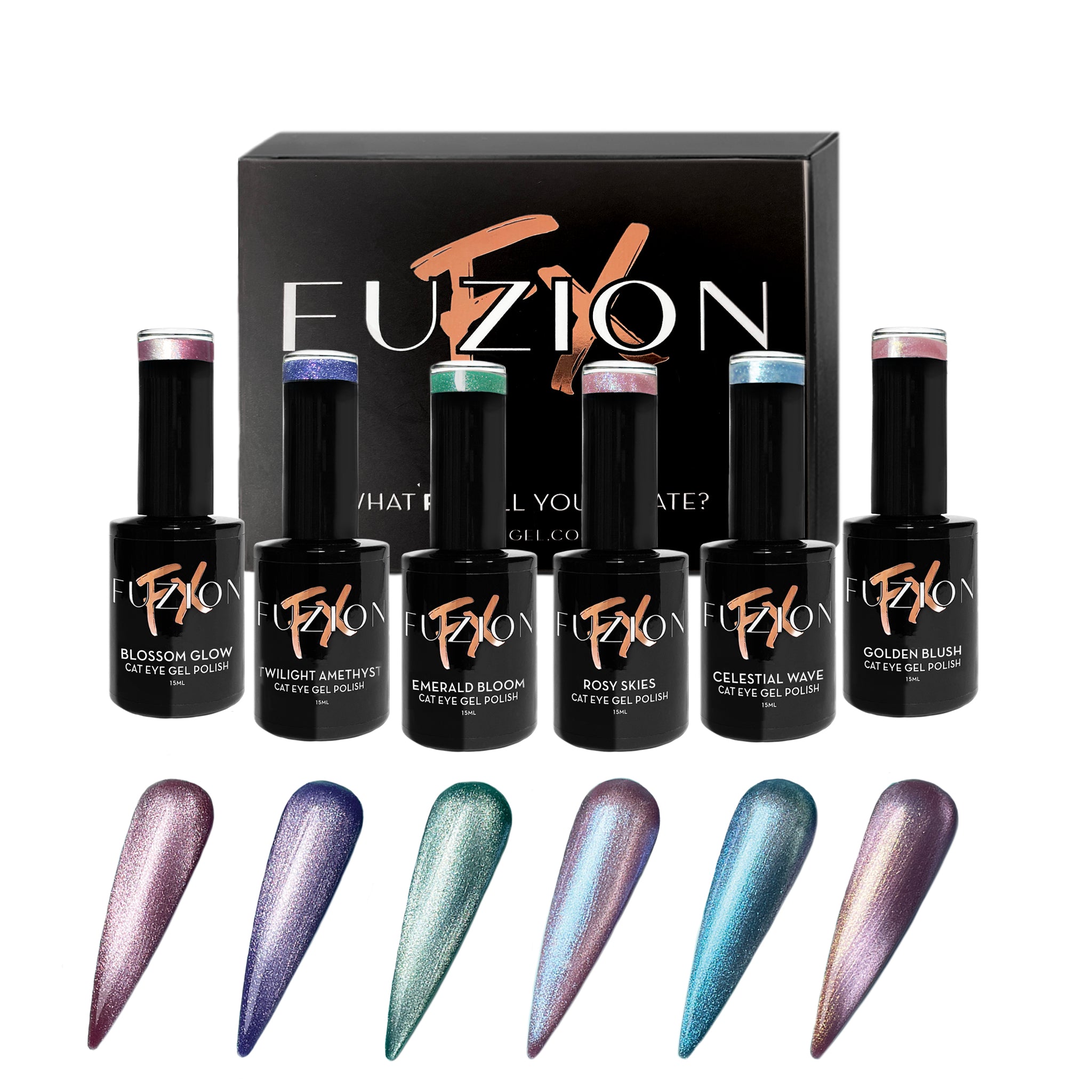 Fuzion FX - Cat Eye Gel Polish Collection | Spring 2025 | 6 x 15ml