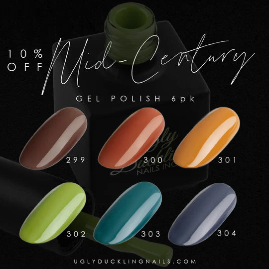 Ugly Duckling Gel Polish Kit - #299 - 304 - MID-CENTURY