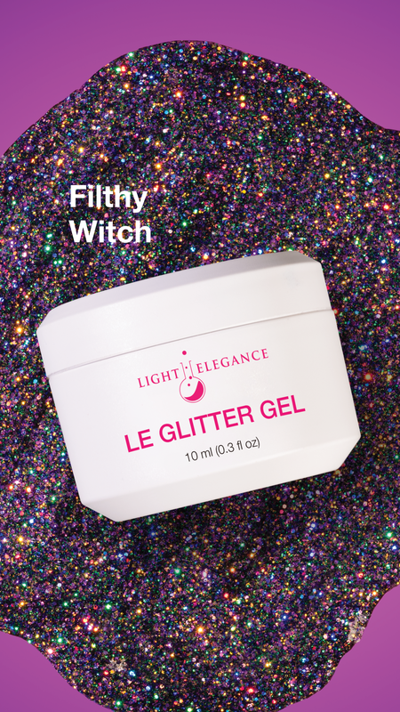 Light Elegance Glitter Gel - Filthy Witch :: New Packaging