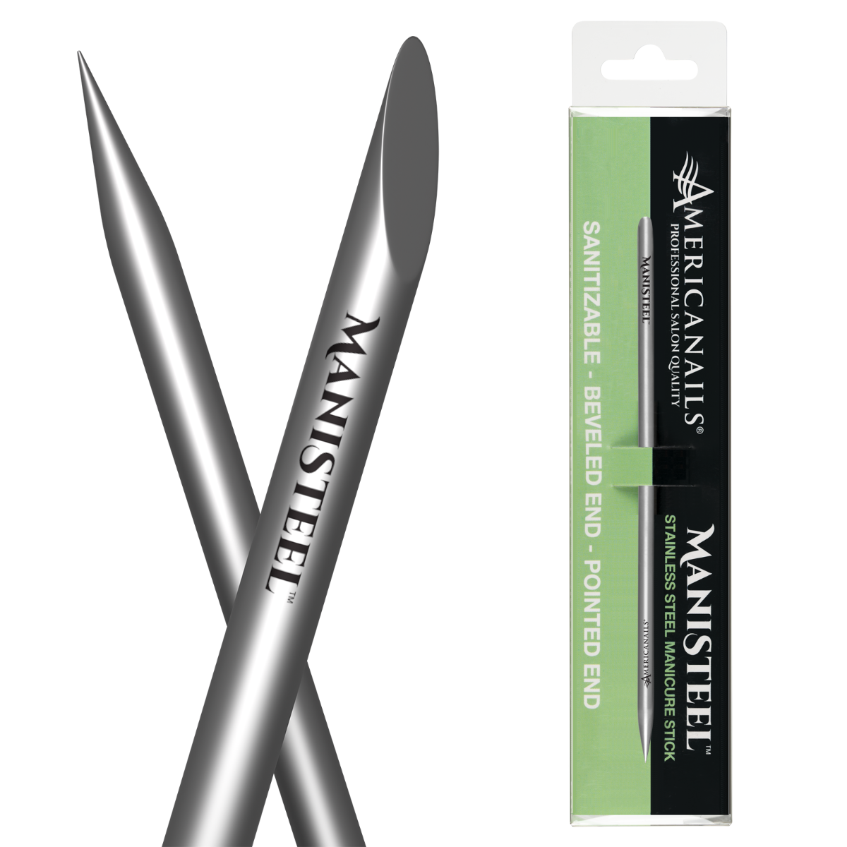 Americanails ManiSteel Stainless Steel Manicure Stick - Creata Beauty - Professional Beauty Products