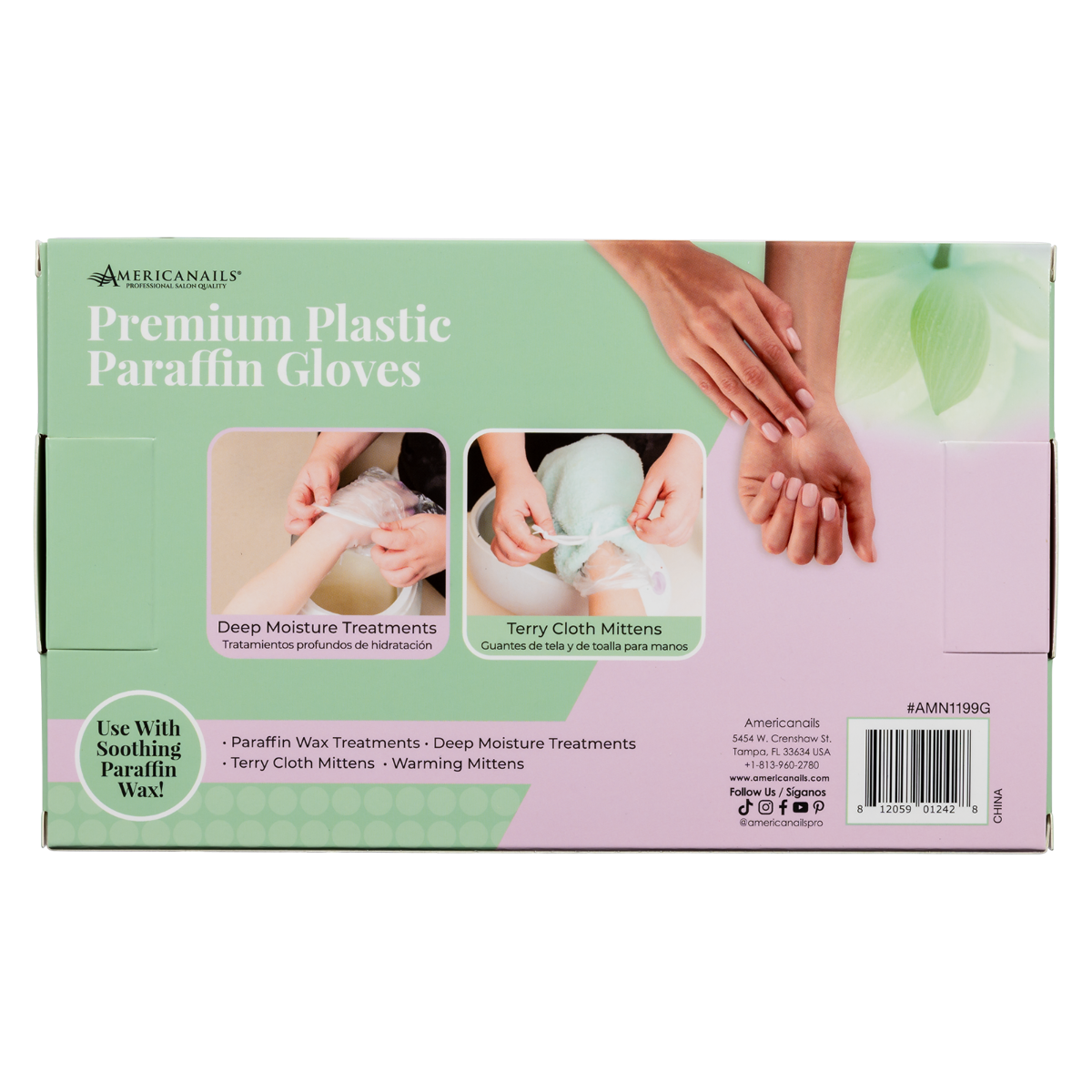 Americanails Premium Plastic Paraffin Gloves 100ct - Creata Beauty - Professional Beauty Products