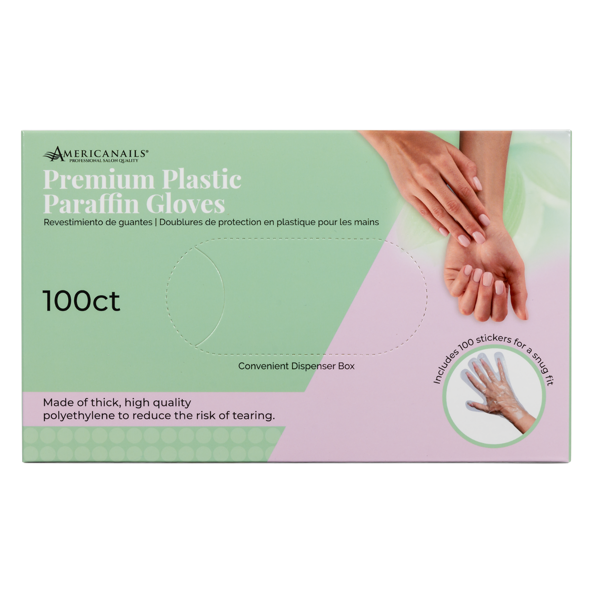 Americanails Premium Plastic Paraffin Gloves 100ct - Creata Beauty - Professional Beauty Products