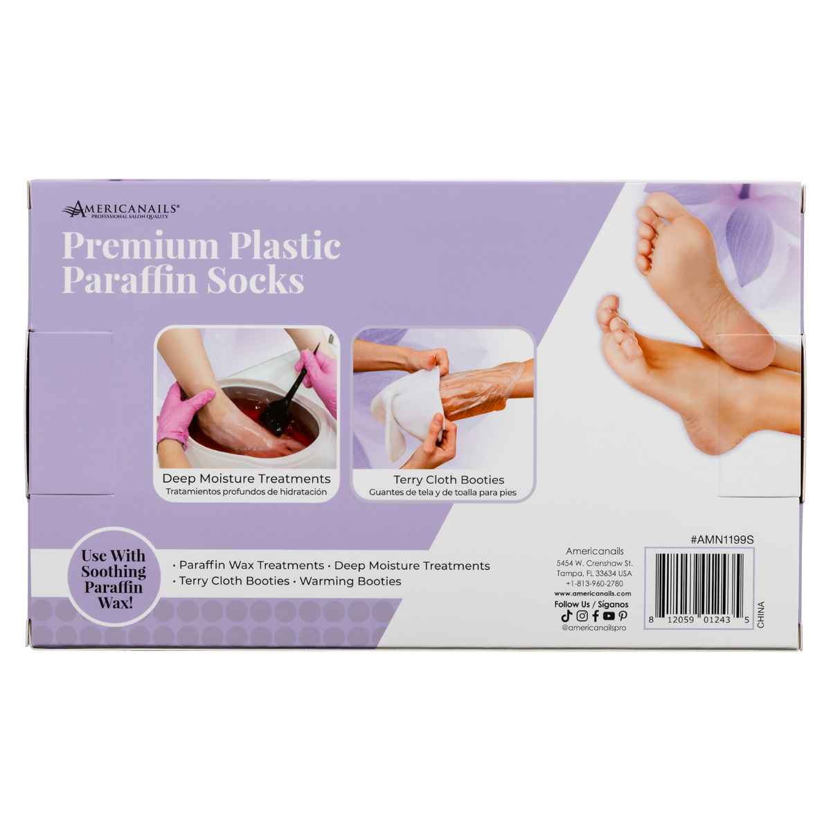 Americanails Premium Plastic Paraffin Socks 100ct - Creata Beauty - Professional Beauty Products