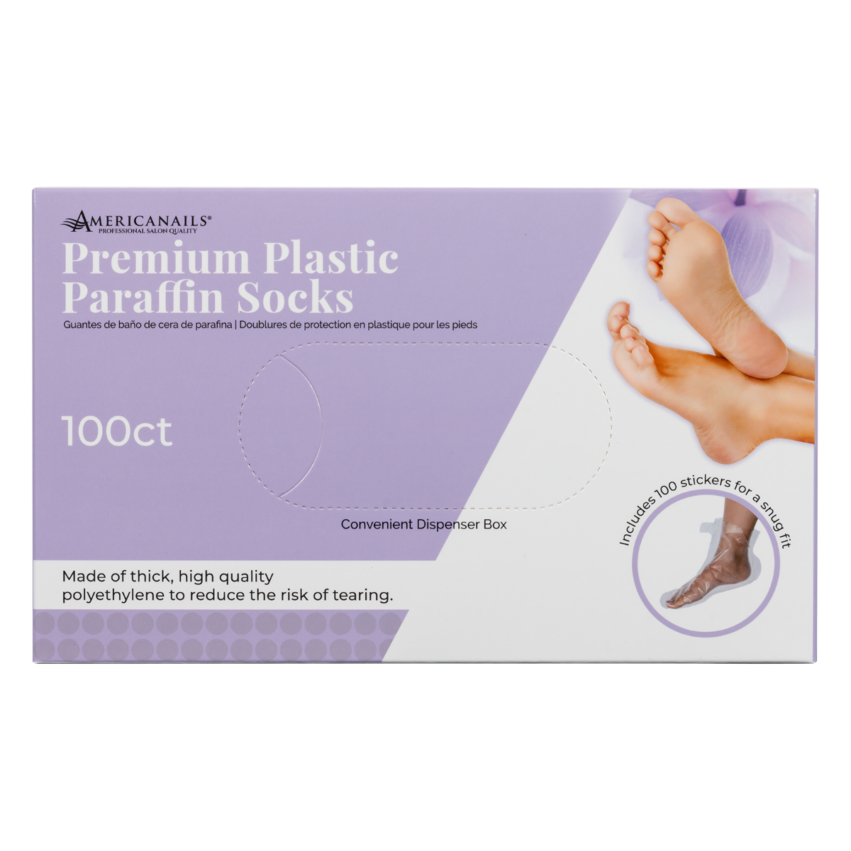 Americanails Premium Plastic Paraffin Socks 100ct - Creata Beauty - Professional Beauty Products