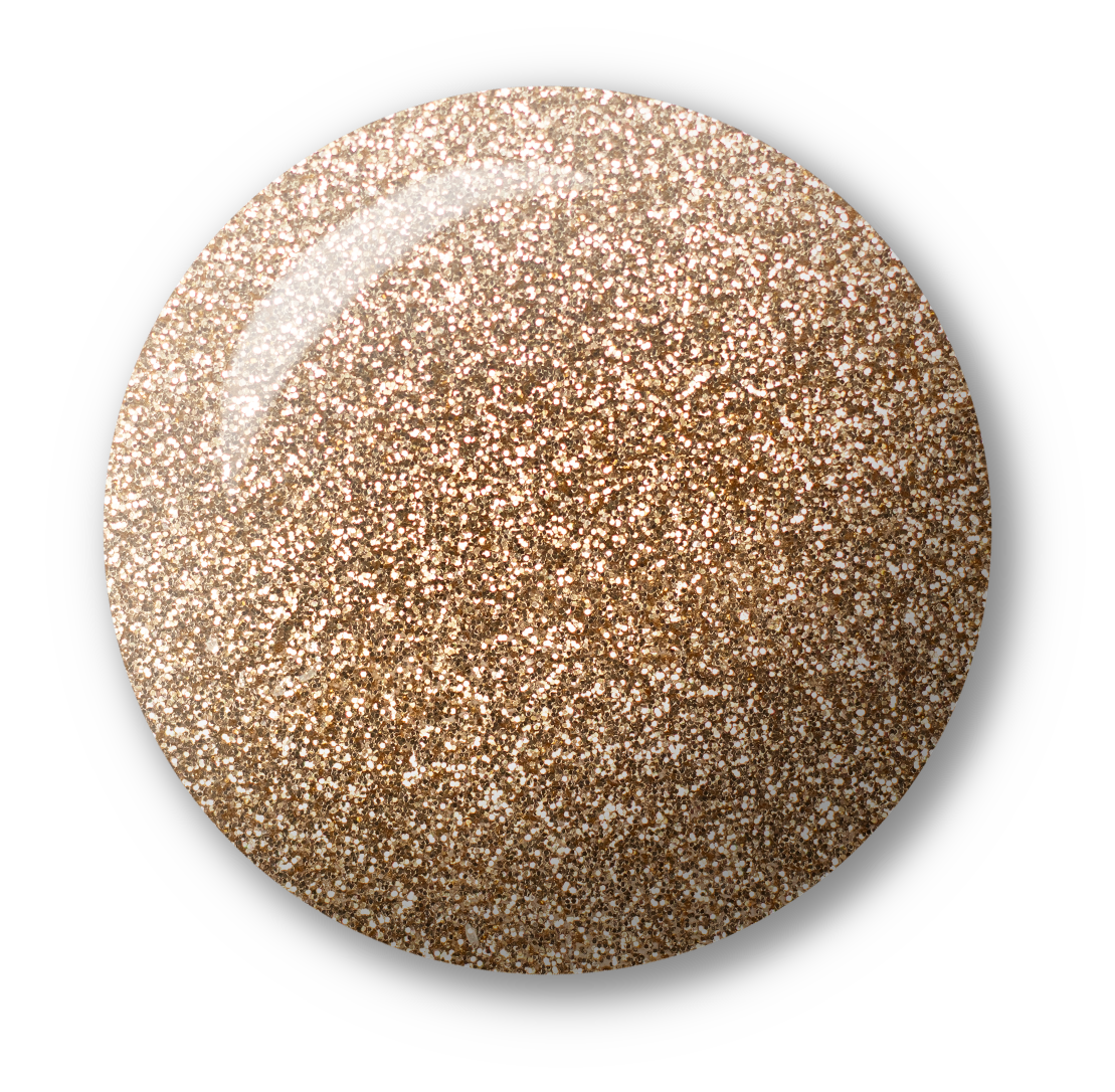 Light Elegance P+ Soak Off Glitter Gel - Gold :: New Packaging - Creata Beauty - Professional Beauty Products